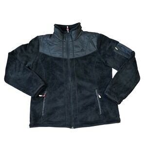 Nike ACG Jacket Womens L Black ‎ Fur Fleece Soft Touch Coat Active Outdoor